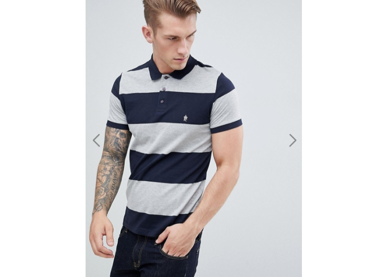 Wide Stripe Polo Shirt