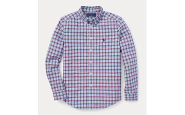 Plaid Cotton Oxford Shirt