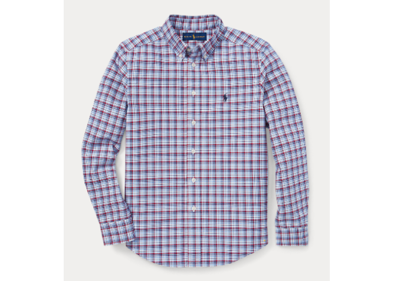 Plaid Cotton Oxford Shirt