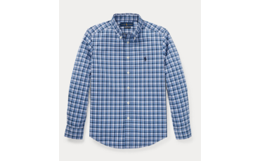 Plaid Stretch Cotton Shirt 大童裝