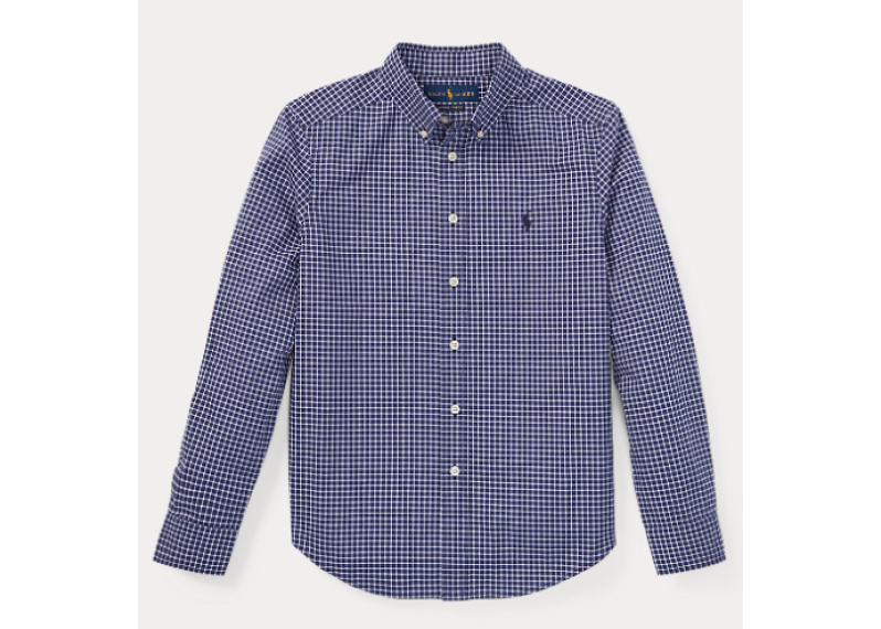 Plaid Stretch Cotton Shirt