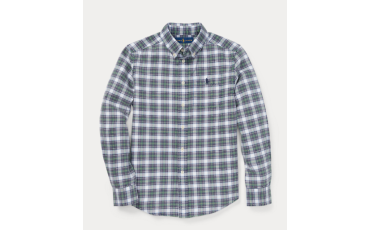 Plaid Cotton Oxford Shirt