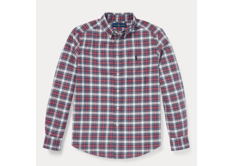 Plaid Cotton Oxford Shirt