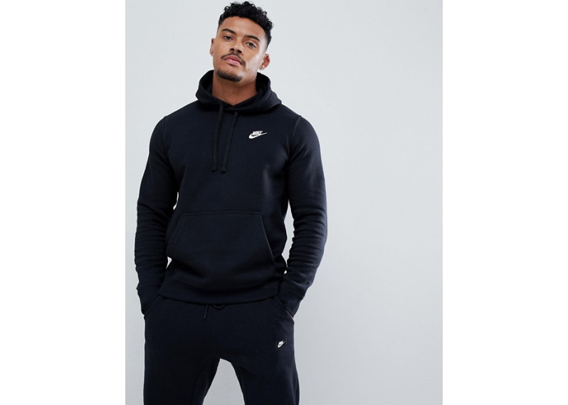 Nike pullover hoodie with swoosh logo in black 