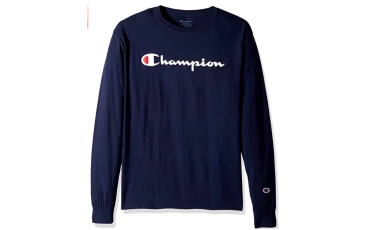 Champion Men's Classic Jersey Long Sleeve Script T-Shirt