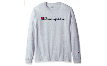 Champion Men's Classic Jersey Long Sleeve Script T-Shirt