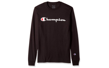 Champion Men's Classic Jersey Long Sleeve Script T-Shirt