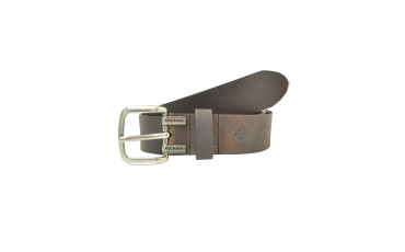 Leather Cut Edge Logo Belt