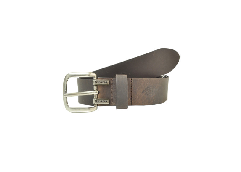 Leather Cut Edge Logo Belt