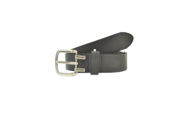 Leather Cut Edge Logo Belt