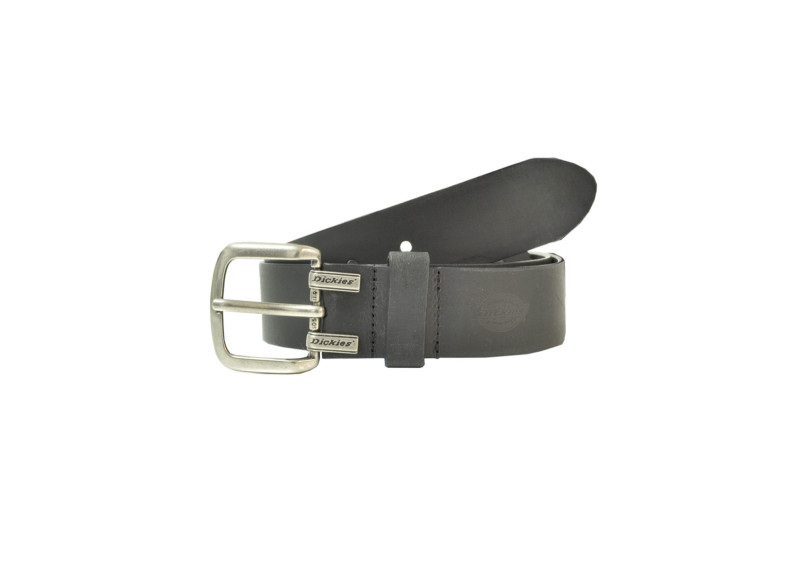 Leather Cut Edge Logo Belt