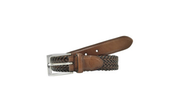 Leather V-Weave Braided Belt