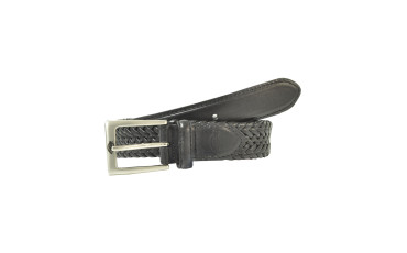 Leather V-Weave Braided Belt