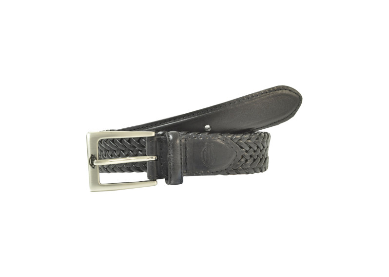 Leather V-Weave Braided Belt