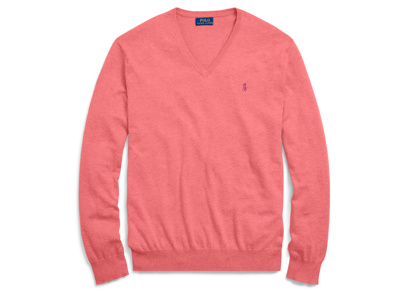 Slim Fit Cotton V-Neck Sweater