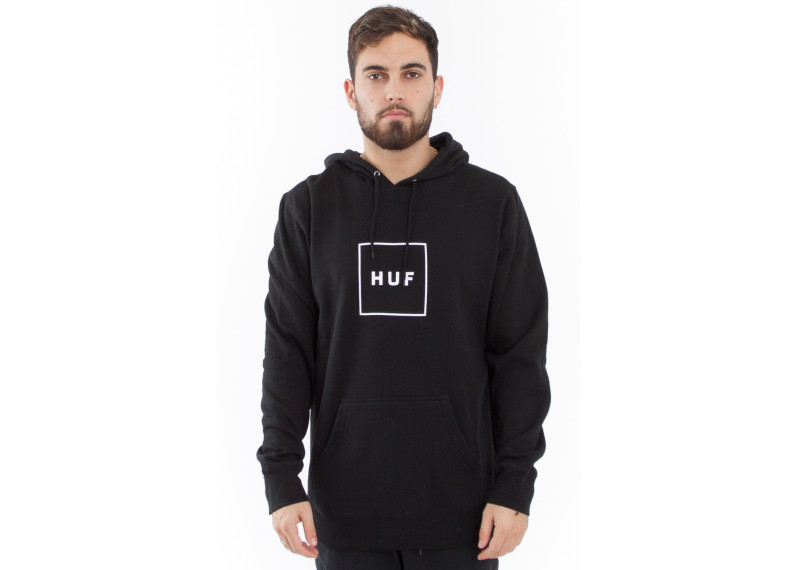 Box Logo Pullover Hoodie - Black