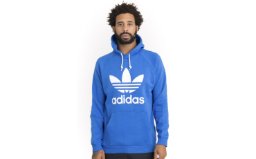 Trefoil Pullover Hoodie - Blue/White