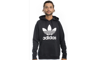 Trefoil Pullover Hoodie - Black