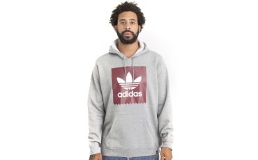 Solid Blackbird Pullover Hoodie - Grey/Burgundy