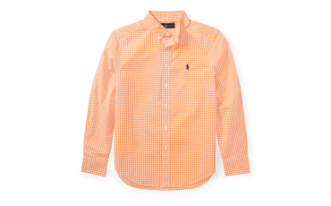 Gingham Stretch Cotton Shirt (大童裝)