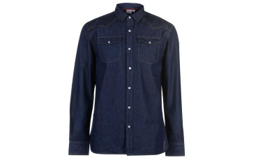 Long Sleeve Denim Shirt Mens