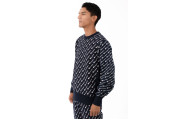 RW Diagonal All Over Print Crewneck - Navy