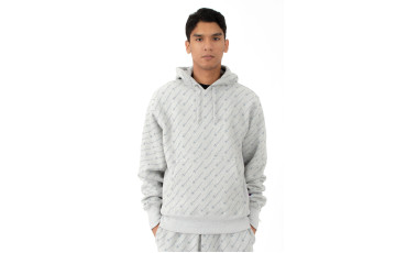 RW Diagonal All Over Print Pullover Hoodie - Oxford Grey