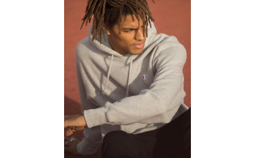 Reverse Weave Pullover Hoodie - Oxford Grey