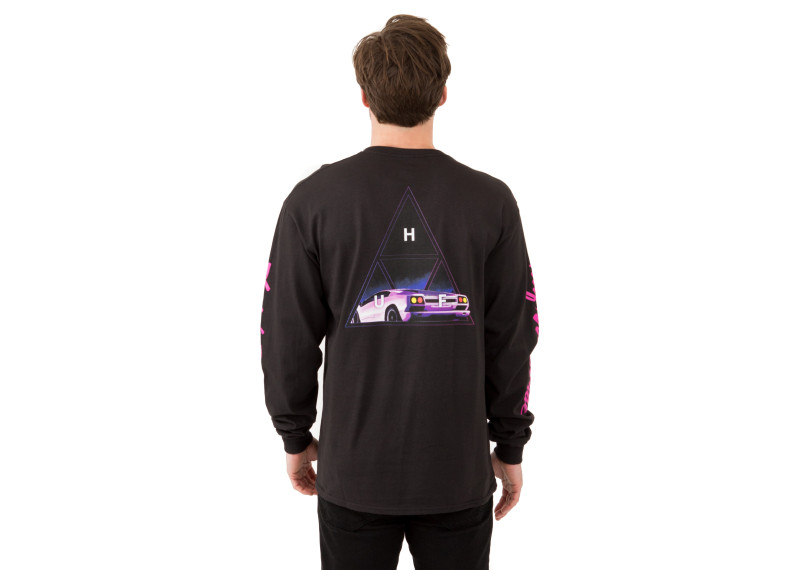 Night Call Triple Triangle L/S Shirt - Black