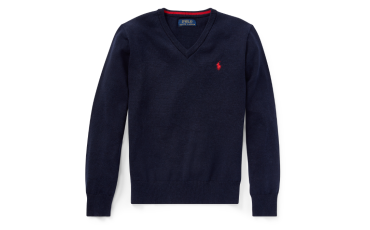 Cotton V-Neck Sweater 大童裝