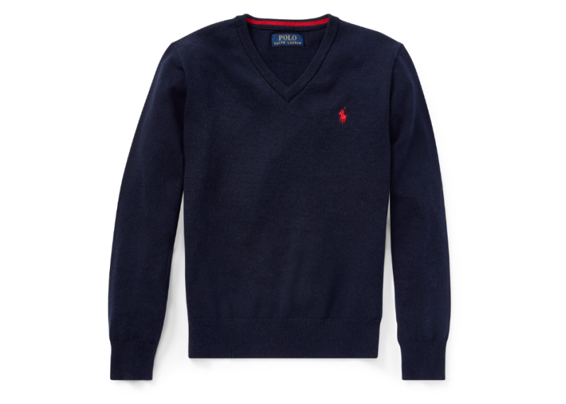 Cotton V-Neck Sweater 大童裝