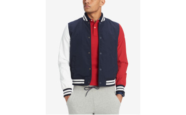 Men's Colorblocked Baseball Jacket