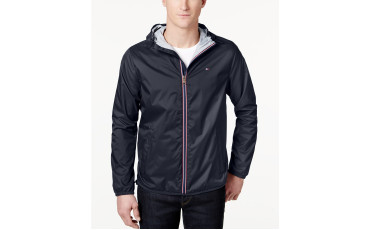 Men's Zip-Front Hooded Windbreaker