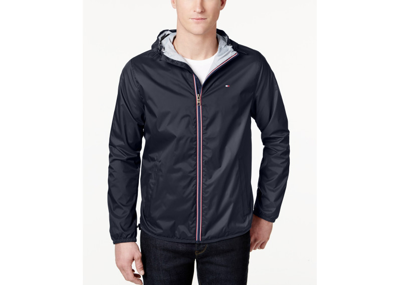 Men's Zip-Front Hooded Windbreaker