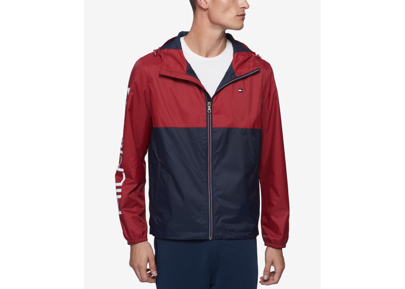 Men's Colorblocked Logo Rain Slicker