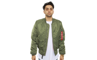 MA-1 Slim Fit Flight Jacket - Sage Green