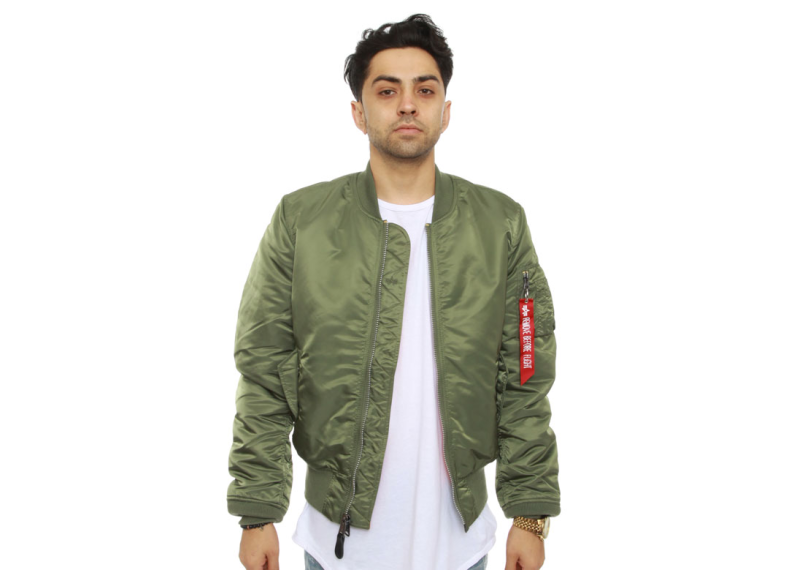 MA-1 Slim Fit Flight Jacket - Sage Green