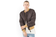 MA-1 Slim Fit Flight Jacket - Camel/Deep Brown