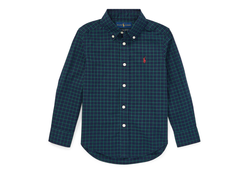 Plaid Cotton Poplin Shirt 大童裝