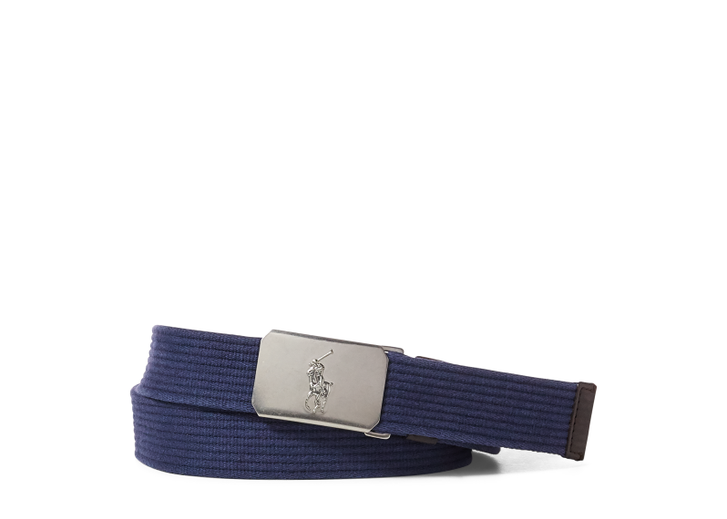 Plaque-Buckle Cotton Belt