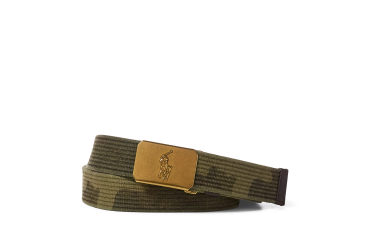 Plaque-Buckle Cotton Belt