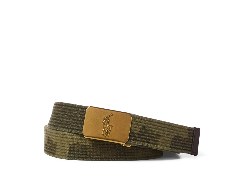 Plaque-Buckle Cotton Belt