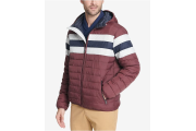 Men's Color Block Hooded Ski Coat	