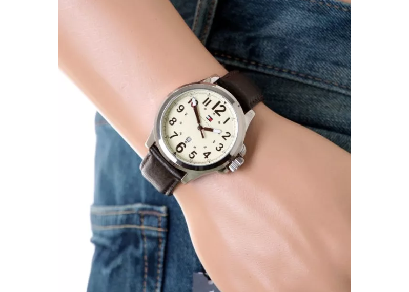 Watch, Brown Leather Strap