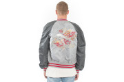 MA-1 Souvenir Double Dragon Jacket - New Silver/Silver Blue