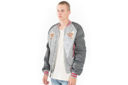 MA-1 Souvenir Double Dragon Jacket - New Silver/Silver Blue