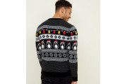 Black Christmas Penguin Jumper