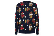 Navy Christmas Pug Jumper