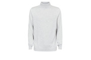 Pale Grey Ribbed Roll Neck Jumper