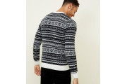 Navy Fairisle Crew Neck Jumper